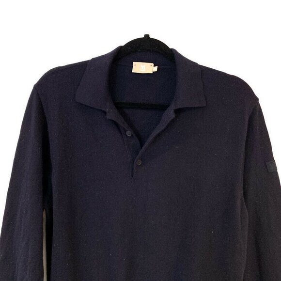 Marz M Superwash Merino Wool Polo Collar Sweater - Picture 4 of 8